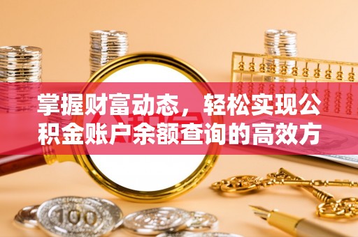扎囊掌握财富动态，轻松实现公积金账户余额查询的高效方法