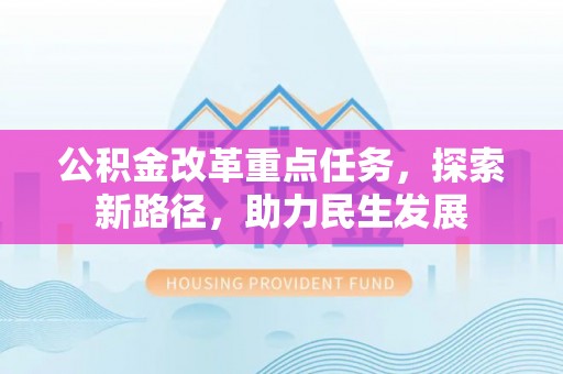 扎囊公积金改革重点任务，探索新路径，助力民生发展