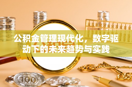 扎囊公积金管理现代化，数字驱动下的未来趋势与实践