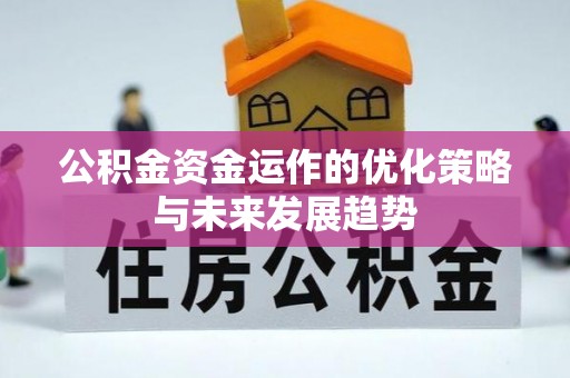 扎囊公积金资金运作的优化策略与未来发展趋势