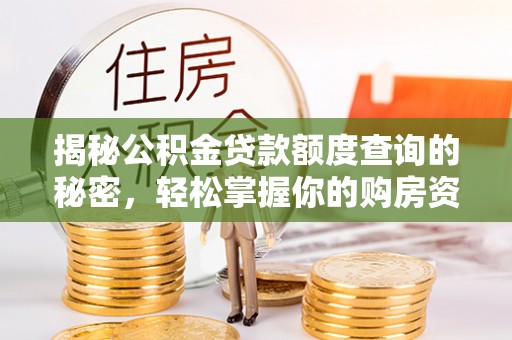 扎囊揭秘公积金贷款额度查询的秘密，轻松掌握你的购房资金