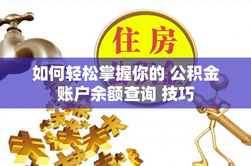 扎囊如何轻松掌握你的 公积金账户余额查询 技巧