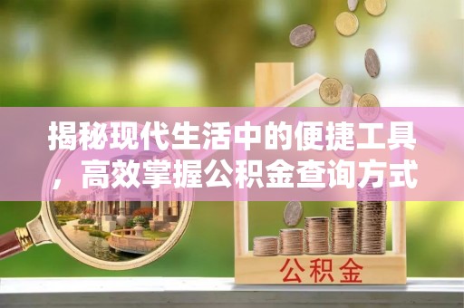 扎囊揭秘现代生活中的便捷工具，高效掌握公积金查询方式