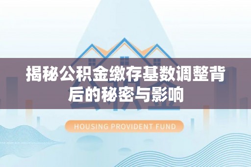 扎囊揭秘公积金缴存基数调整背后的秘密与影响