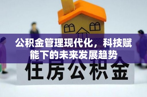 扎囊公积金管理现代化，科技赋能下的未来发展趋势