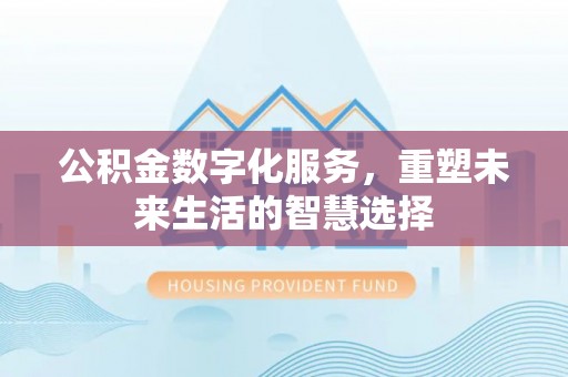 扎囊公积金数字化服务，重塑未来生活的智慧选择