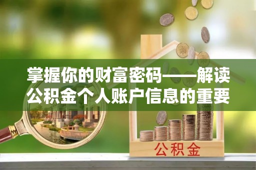 扎囊掌握你的财富密码——解读公积金个人账户信息的重要性