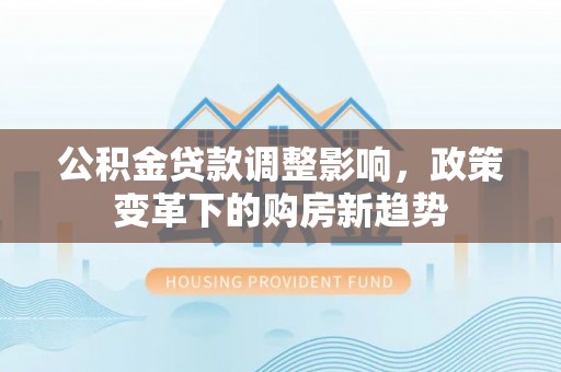 扎囊公积金贷款调整影响，政策变革下的购房新趋势
