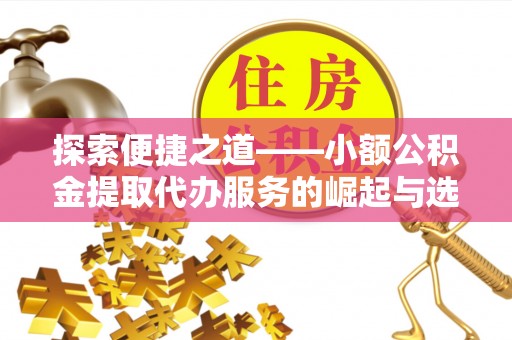 扎囊探索便捷之道——小额公积金提取代办服务的崛起与选择